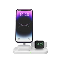Tech-Protect QI15W-A22 MagSafe indukcinis įkroviklis su 3in1 MagSafe stovu išmaniajam telefonui / Apple Watch / AirPods - baltas