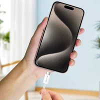 Blavec Kabelis Candy pynėtas - Type C iki Type C - PD 60W 3A 3 metrai Apple CarPlay/Android Auto (CCA-CC3W30) baltas