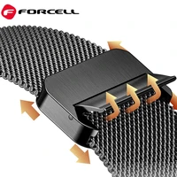 FORCELL F-DESIGN FA14 magnetinis nerūdijančio plieno dirželis APPLE laikrodžiui 38 / 40 / 41 mm rožinis