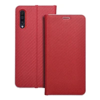 Dėklas telefonui LUNA Book Carbon skirtas SAMSUNG A50 raudonas