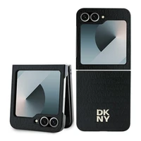 DKNY Dėklas telefonui Samsung Galaxy Z Flip6 su kartotiniu dizainu Stack Logo - juodas