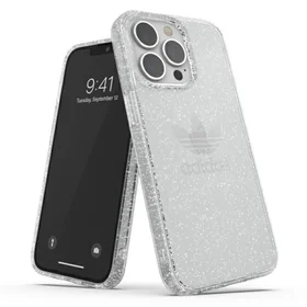 Adidas OR Apsauginis Skaidrus Dėklas Blizgučiai iPhone 13 Pro / iPhone 13 - Skaidrus Sidabras