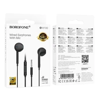 Borofone ausinės BM100 Fuente su mikrofonu juodos