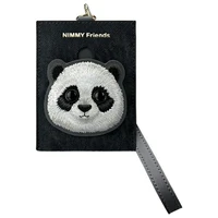 Nimmy Big Eyed Pet 2.0 Panda 3-in-1 Dėklas telefonui + Piniginė + Sekimo įrenginio dėklas - juodas (m)