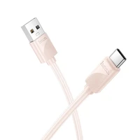 Kabelis USB-A į USB-C Hoco 3A 1 m X114 rožinis