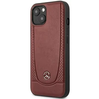 Mercedes MEHCP15SARMRE iPhone 15 6.1" raudonas kietas odinis dėklas telefonui Urban Bengale