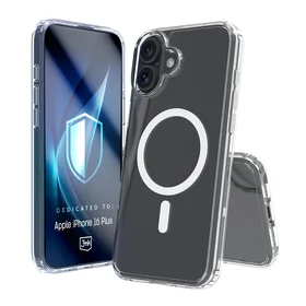 3mk Armor MagCase dėklas telefonui iPhone 16 Plus - skaidrus