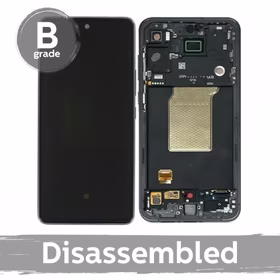 LCD ekranas suderinamas su Samsung A556 A55 5G su rėmeliu / Ice Blue / (9/10 disassembled)