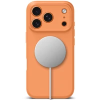 Tech-Protect Silicone MagSafe deklas, skirtas iPhone 17 Pro - Oranzinis