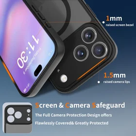 Tech-Protect BasicMag Magnetinis dėklas telefonui iPhone 17 Pro Max - Matinis juodas