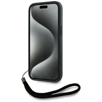 Karl Lagerfeld Saffiano Athleisure Stripes Cord Dėklas telefonui iPhone 15 - raudonas