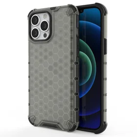 Honeycomb Case šarvu dangtelis su TPU buferiu iPhone 13 Pro Max juodas