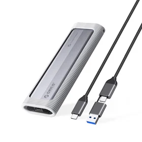 Orico AXM2-G2-V1 M.2 NVME USB-C/USB-A į USB-C 10Gb/s diskų įrenginys - pilkas