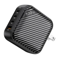 "INVZI GanHub" 3x USB-C + USB sieninis įkroviklis, 100 W, EU/UK/AU/US (juodas)