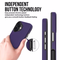 Dėklas Perfectionists Triangle Mag Case Apple iPhone 15 violetinis
