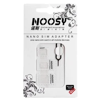 Noosa SIM kortelių adapterių rinkinys + raktas - baltas