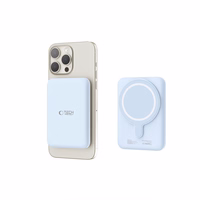 Tech-Protect LifeMag PB10 išorinė baterija su MagSafe 5000mAh 15W USB-C prievadas - mėlyna + USB-C kabelis