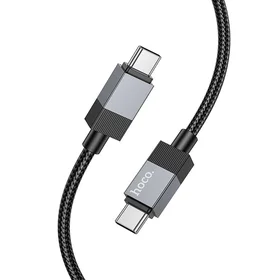 Kabelis USB C į USB C Hoco 3A 60W 1 m X110 juodas