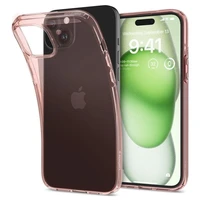 Spigen Crystal Flex dėklas telefonui iPhone 15 Plus - rožinis/skaidrus