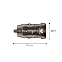 Tech-Protect CC01 45W automobilinis įkroviklis 2 lizdai USB-A / USB-C juodas