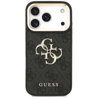 GUESS dėklas telefonui IPHONE 17 Pro (PU W/ Big 4G Classic & Big Strap Metal Buttons) juodas