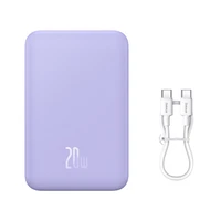 Išorinė baterija Baseus Magnetic Mini 20000mAh 20W (violetinė) + USB-C / USB-C laidas