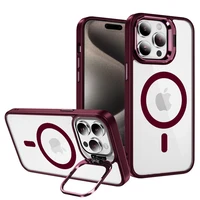 Tel Protect Magnetinis dėklas telefonui su stovu Iphone 14 Pro bordo