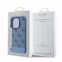 Guess 4G Bottom Stripe dėklas telefonui iPhone 16 Pro Max - mėlynas