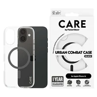 CARE by PanzerGlass Flagmano dėklas telefonui iPhone 16 6.1" juodas/juodas Magnetinis 1345