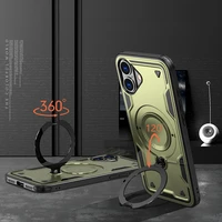 Hybrid Armor Trendy dėklas telefonui su MagSafe iPhone 16 Plus - žalias