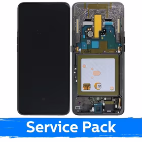 Ekranas skirtas Samsung A805 2019 A80 juodas su rėmeliu (Service Pack)