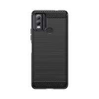 Carbon Case silikoninis dėklas telefonui Nokia C22 - juodas
