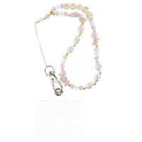 HAPPY telefono dirželis, pakabukas / virvelės ilgis 44 cm (22 cm kilpoje) / ant rankos – šviesiai rožinis