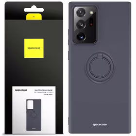 Spacecase Silikoninis dėklas su žiedu Galaxy Note 20 Ultra juodas