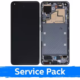 LCD ekranas suderinamas su Xiaomi Mi 11 5G su rėmeliu / Tamsiai pilkas / (Service Pack)
