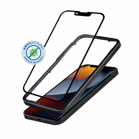 Crong Anti-Bacterial 3D Armor Glass – 9H Tempered Glass Full Screen iPhone 14 Plus / iPhone 13 Pro Max + Installation Frame