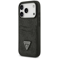 Guess 4G Nauble Card Triangle dėklas iPhone 17 Pro - juodas