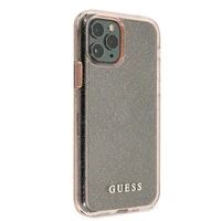 Guess GUHCN58PCGLPI iPhone 11 Pro sidabriškas kietasis dėklas Glitter