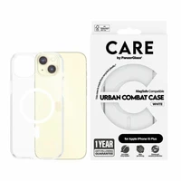 CARE by PanzerGlass Urban Combat Magnetinis dėklas telefonui iPhone 15 Plus - baltas