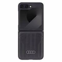 Audi dirbtinės odos magnetinis dėklas Samsung Galaxy Z Flip 6 - juodas