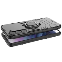 Ring Armor dėklas Samsung Galaxy S23+ šarvuotas dangtelis magnetinis laikiklis žiedas juodas