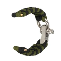 Universalus nailono dirželis 22mm dizainas 1 žalia-juoda