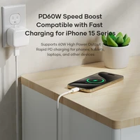 Rock Kabelis Z20 - Type-C iki Type-C kabelis - PD 60W 3A - 1 metras baltas (m)