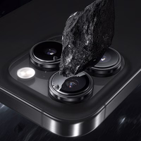 Benks grūdintas stiklas Glass Warrior objektyvo apsauga kamerai, skirtas iPhone 16 Pro/16 Pro Max (3 objektyvai), sidabrinė