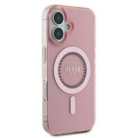 Guess IML Rhinestones Magnetinis dėklas telefonui iPhone 16 - rožinis