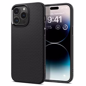 Spigen Liquid Air dėklas iPhone 14 Pro Max – matinis juodas