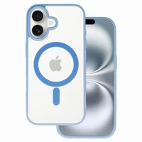 Akrilinis dėklas MagSafe iPhone 17 šviesiai mėlynas