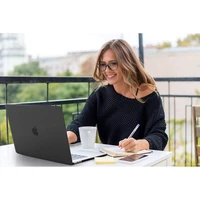 Tech-Protect SmartShell dėklas MacBook Air 13" M2 / M3 / 2022-2024 - Skaidrus-blizgantis