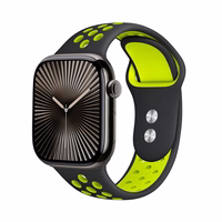 Crong Duo sporto - Apple Watch Band 38/40/41/42 mm (juodas/žalsvai geltonas)