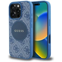 Guess 4G Circle Classic Logo Magnetinis dėklas telefonui iPhone 16 Pro - mėlynas